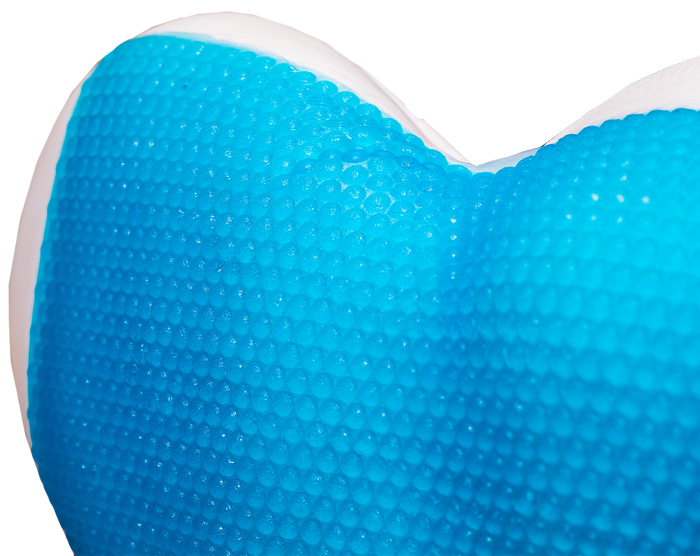 Ортопедична подушка з ефектом пам'яті та гелевою вставкою "Butterfly Gel" 59х39х14см J2539G 39x59 см