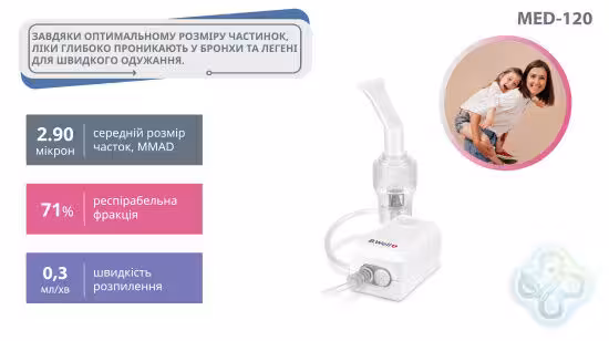 Компресорний компактний небулайзер MED-120 B.Well (MED-120-1611)