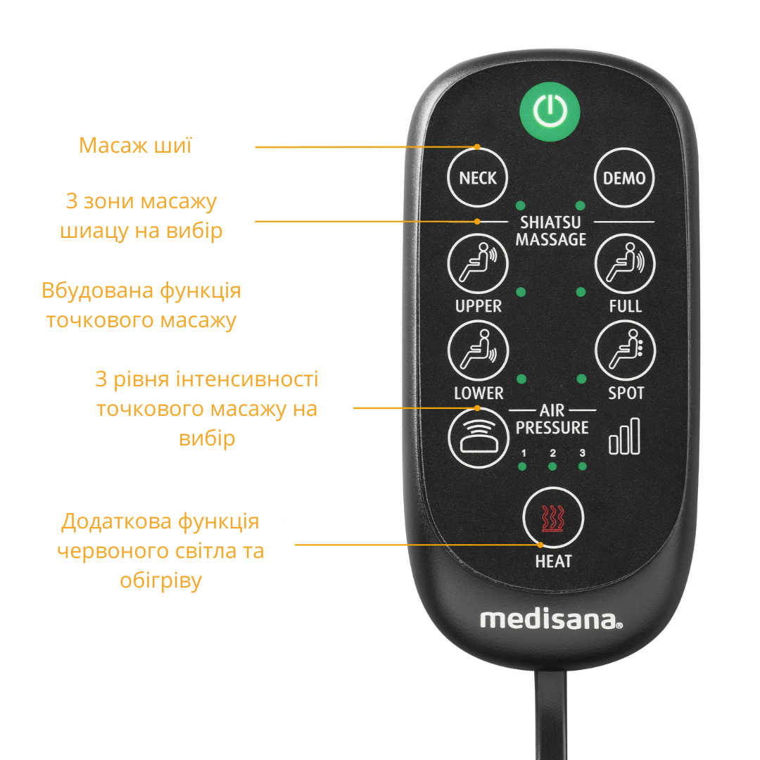 Масажна накидка на сидіння для точкового масажу MC 825 Medisana (MC 825-2199)