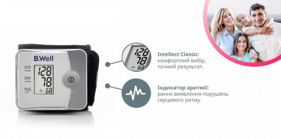 Зап'ястний тонометр B.Well PRO-39 (PRO-39-1437)